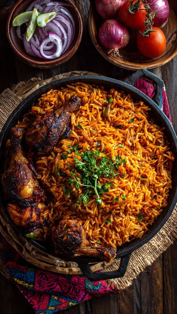 Jollof rice with chicken